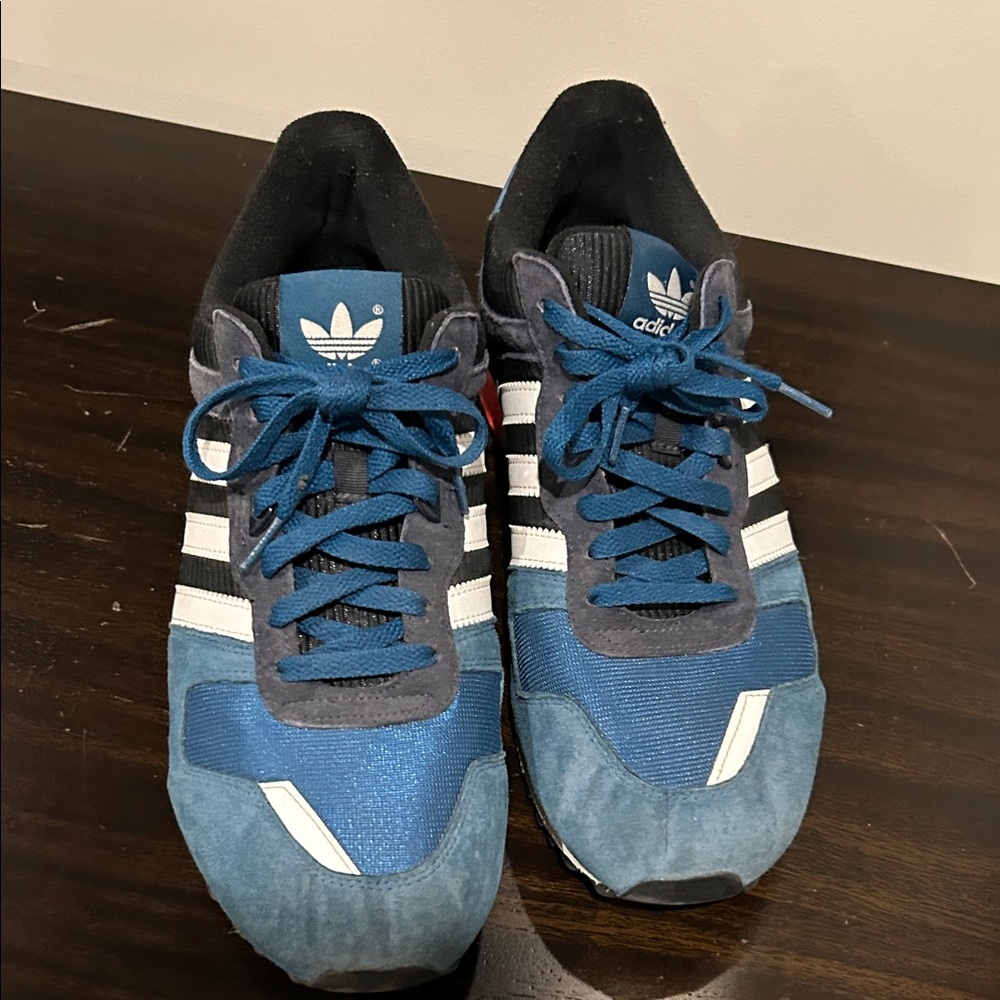 Adidas Men's Blue and Black Sneakers